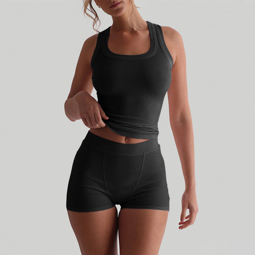 Sports Yoga Camisole Summer Shorts Set Women Clothing Spring Summer