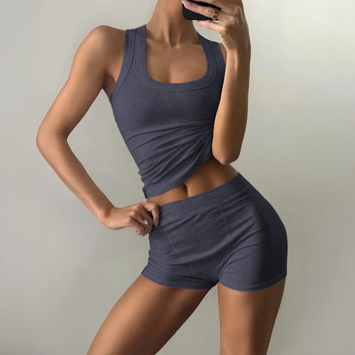 Sports Yoga Camisole Summer Shorts Set Women Clothing Spring Summer