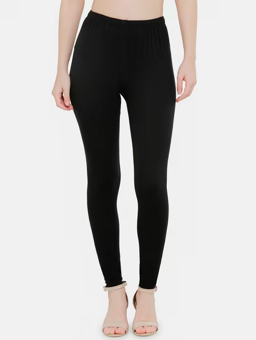 Women's Cotton Slim Fit Leggings (Size-28) (Color-BLACK)